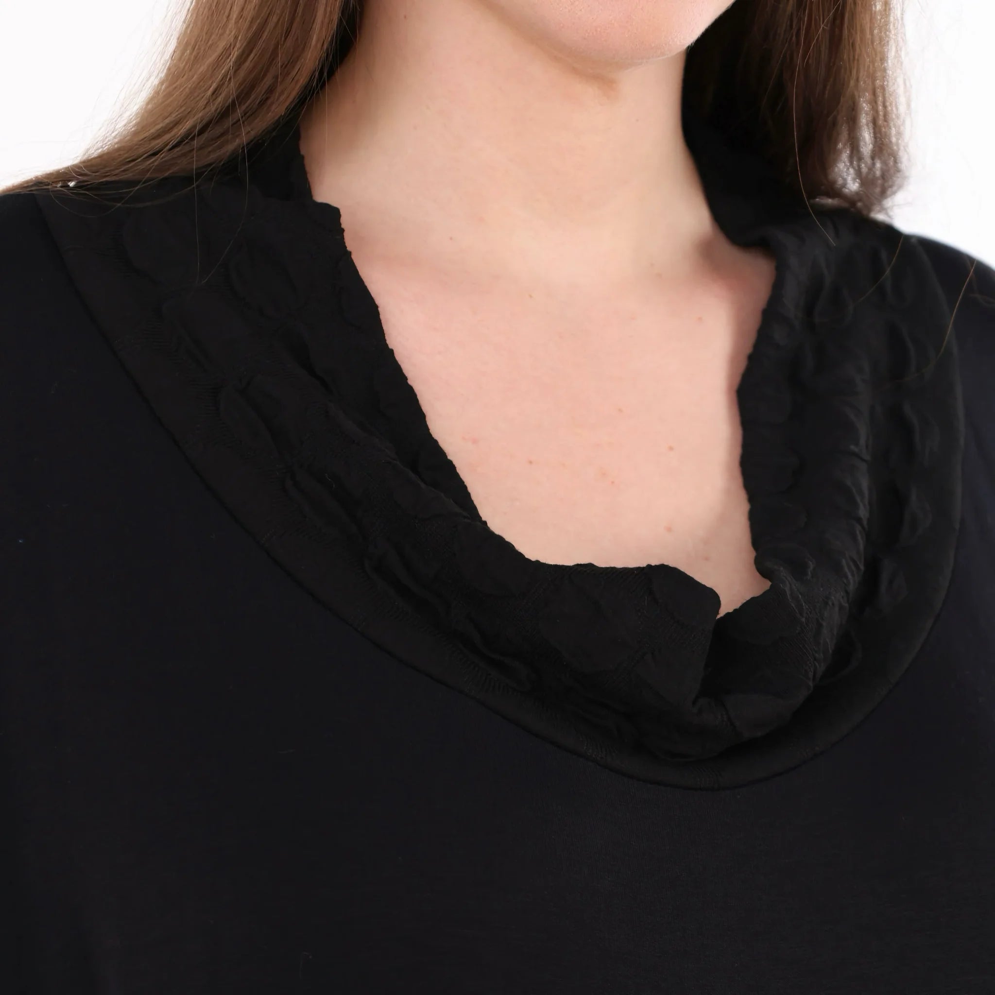 Ballonkleid von AKH Premium aus Viskose, P1020.7156, Schwarz, Punkte, Ausgefallen, Zeitlos