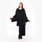  A-Form Jacke von AKH Fashion aus Viskose, 1233.00118, Schwarz, Schick, Modern, Bequem