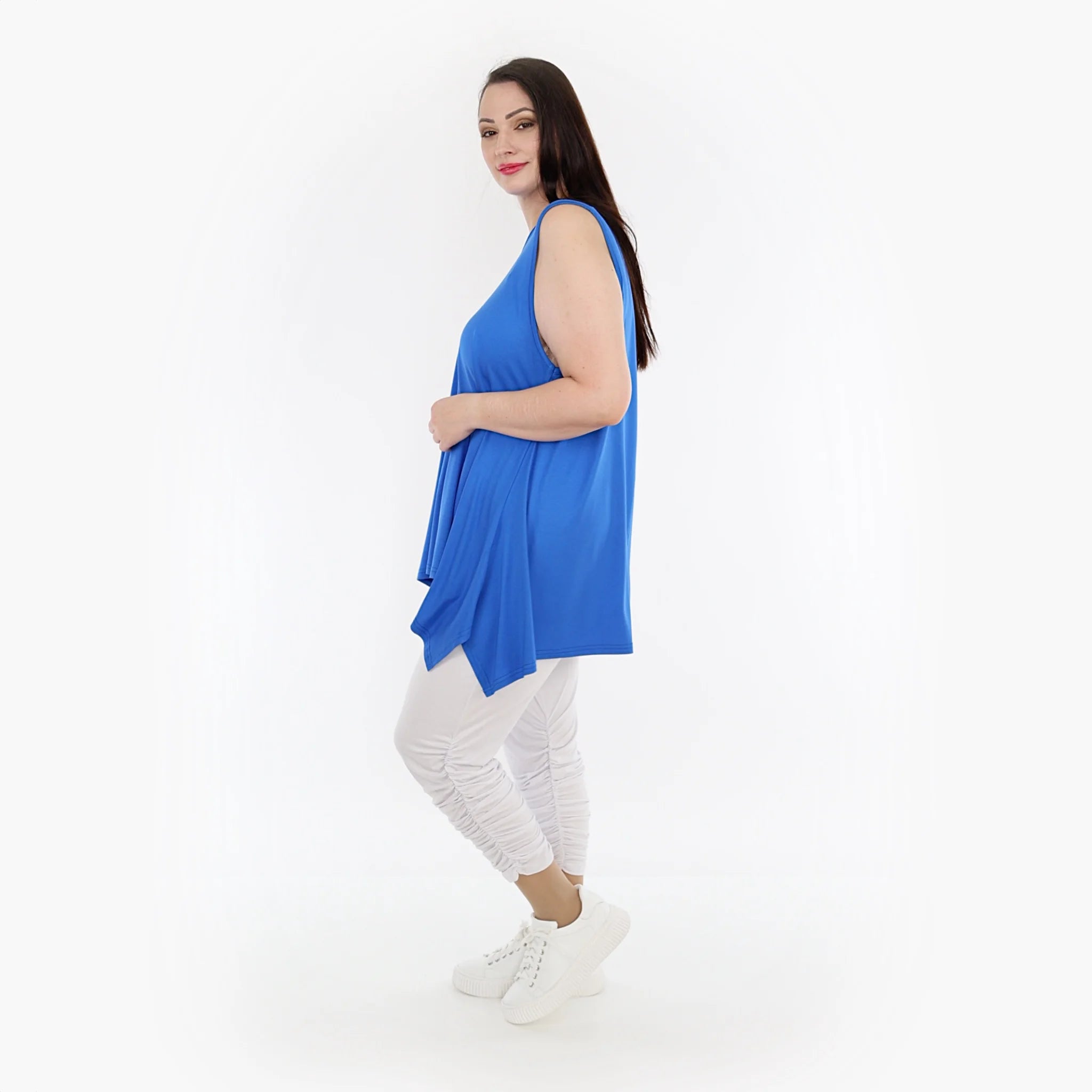  A-Form Top von AKH Fashion aus Viskose, 1233.03071, Blau, Schick, Modern, Bequem