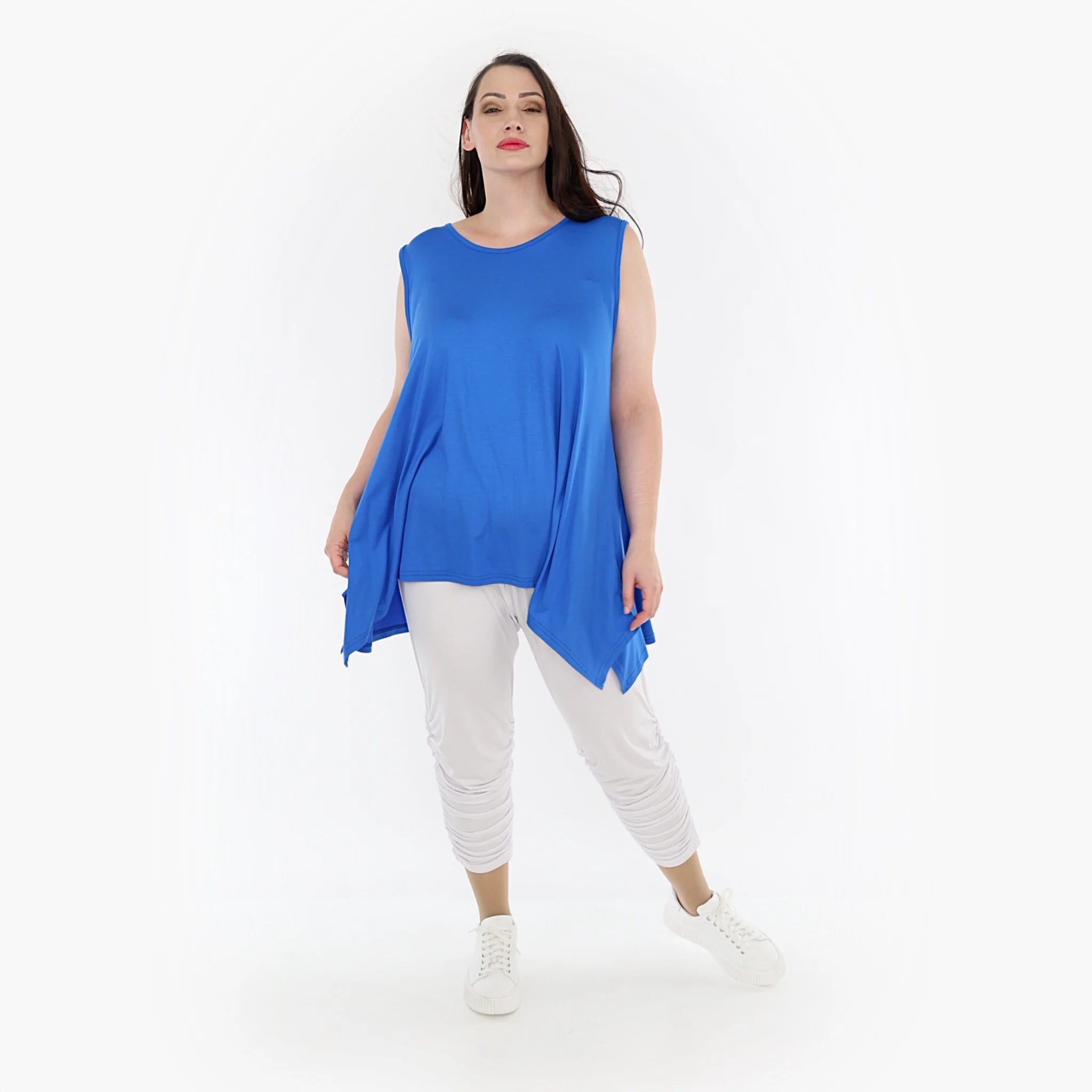  A-Form Top von AKH Fashion aus Viskose, 1233.03071, Blau, Schick, Modern, Bequem