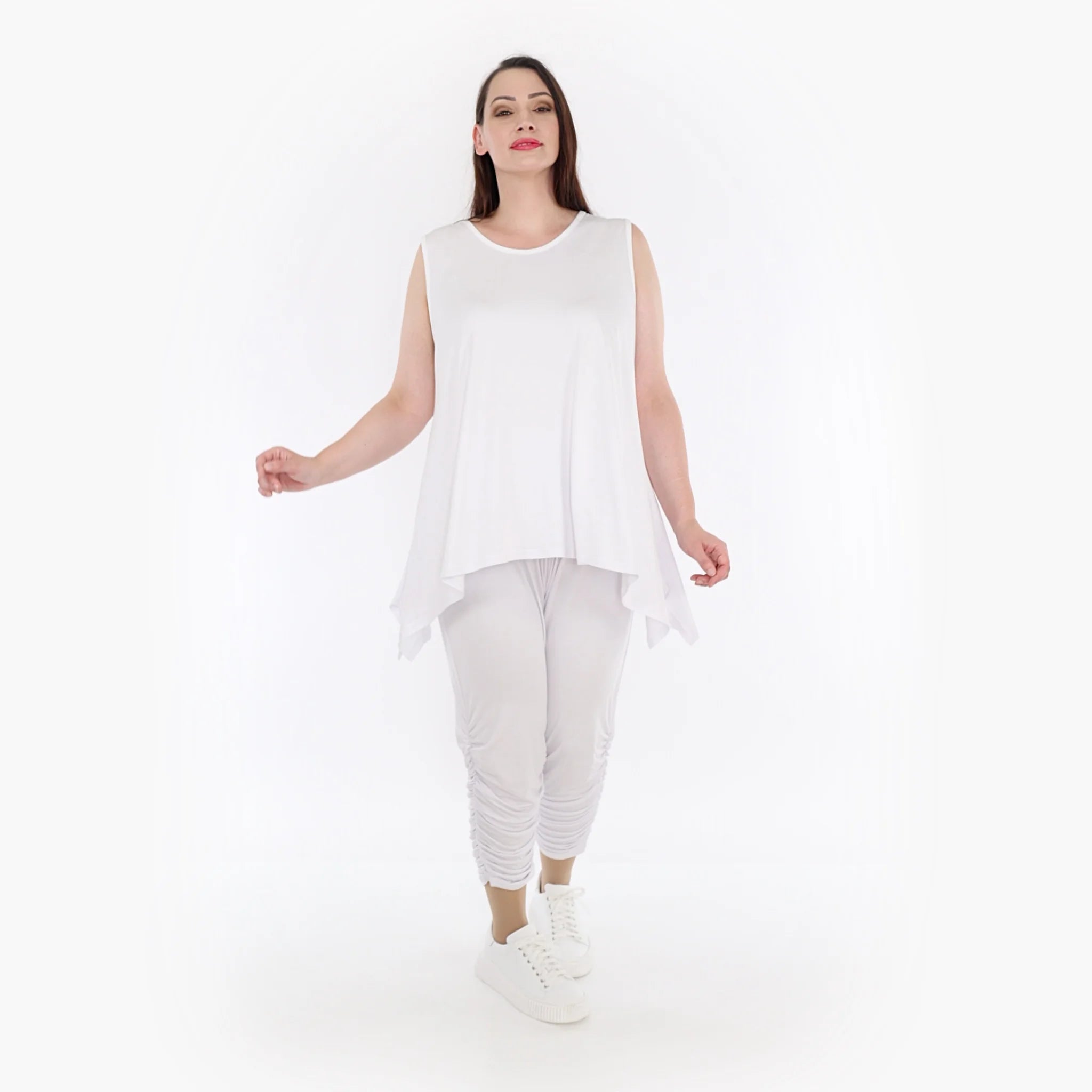  A-Form Top von AKH Fashion aus Viskose, 1233.03071, Weiß, Schick, Modern, Bequem