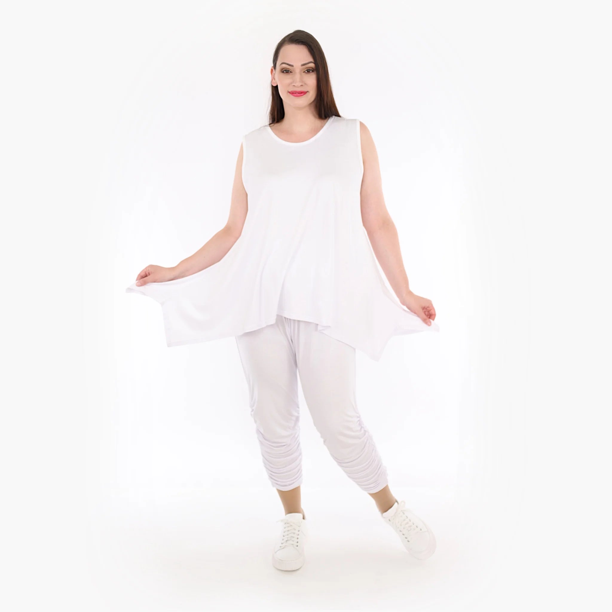  A-Form Top von AKH Fashion aus Viskose, 1233.03071, Weiß, Schick, Modern, Bequem