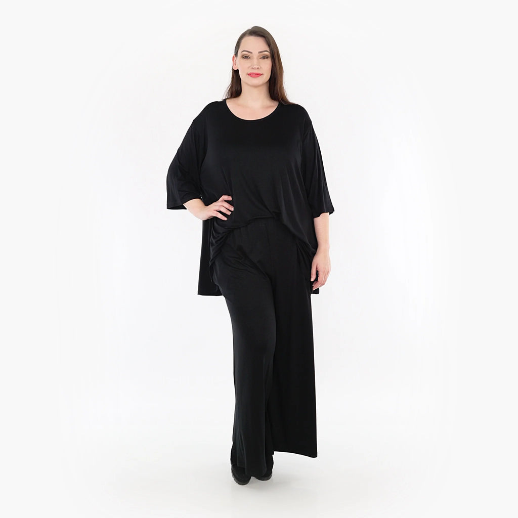  AKH Fashion Hose in gerader Form, aus Viskose, 1233.06946, Schwarz, Schick, Modern, Bequem