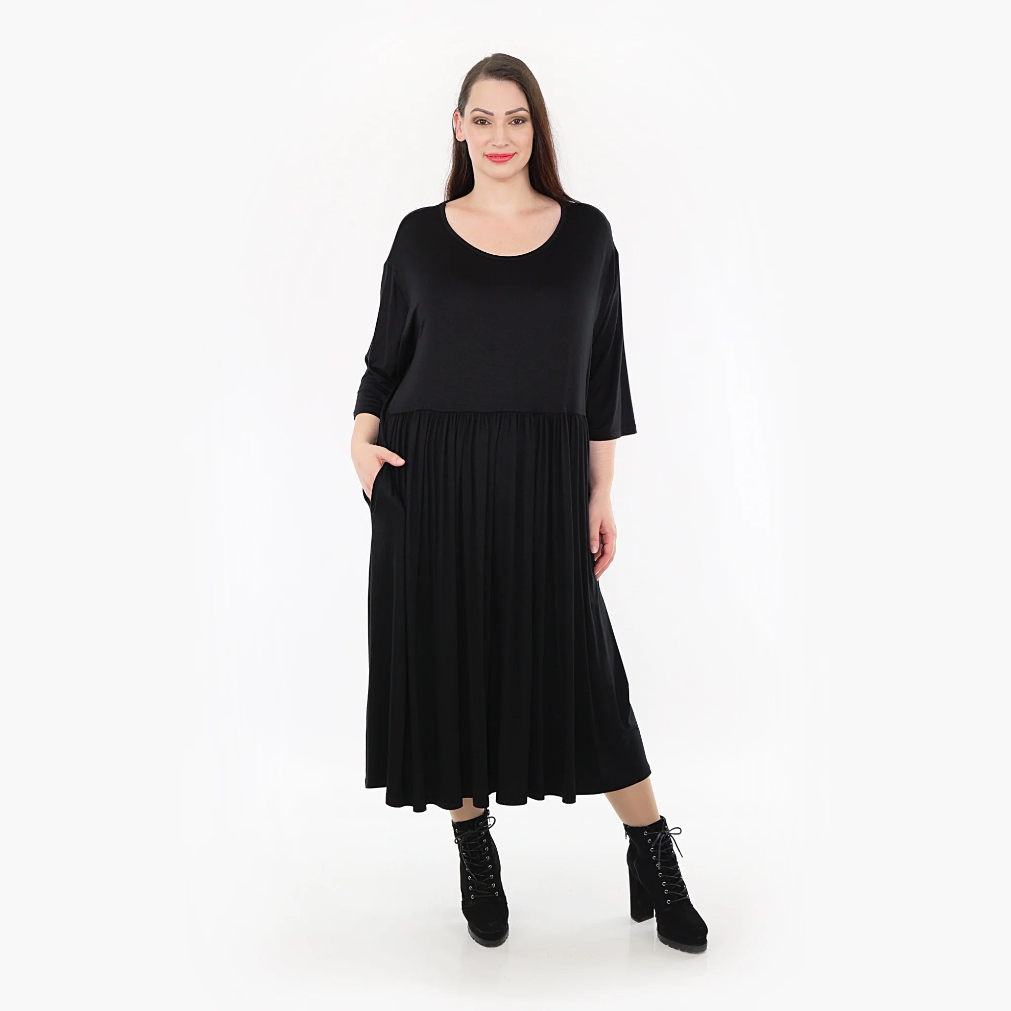  Ballonkleid von AKH Fashion aus Viskose, 1233.06948, Schwarz, Schick, Modern, Bequem