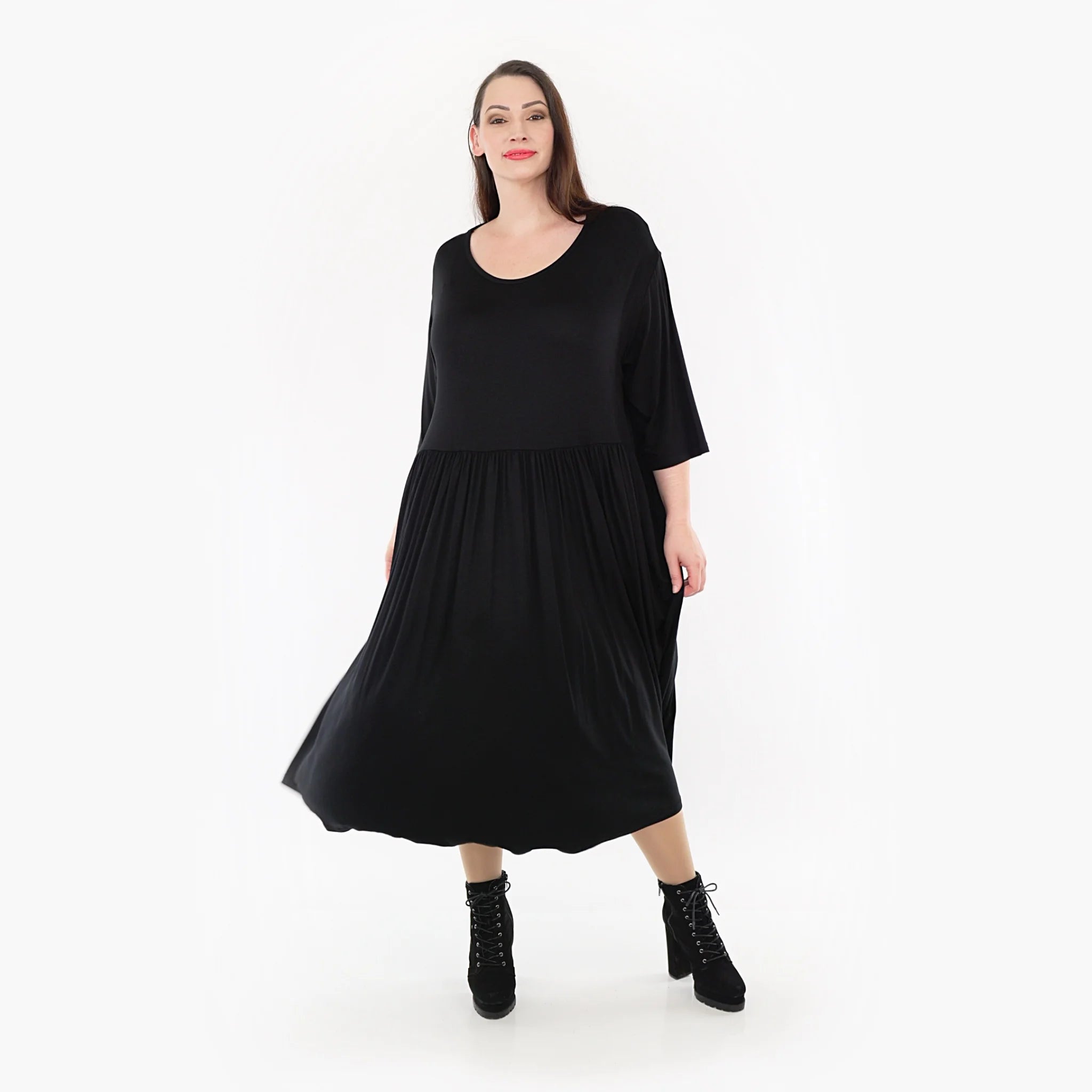  Ballonkleid von AKH Fashion aus Viskose, 1233.06948, Schwarz, Schick, Modern, Bequem