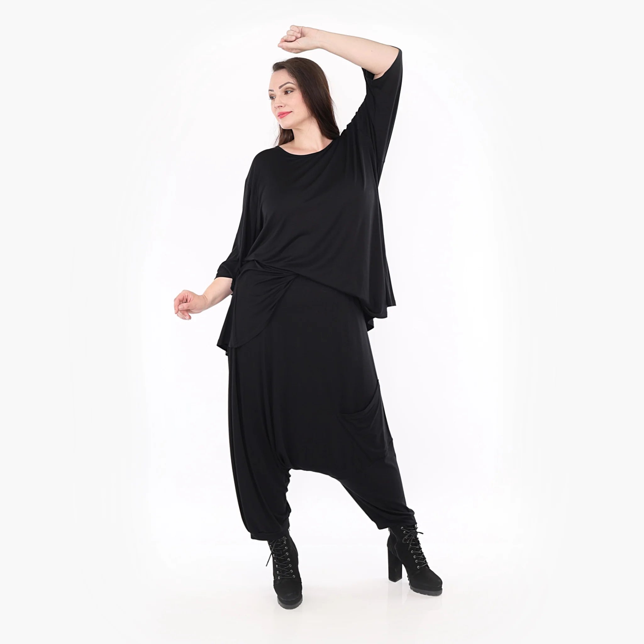  Haremshose von AKH Fashion aus Viskose, 1233.06950, Schwarz, Schick, Modern, Bequem