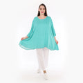 A-Form Shirt von AKH Fashion aus Viskose, ausgefallene, zeitlose Lagenlook Mode