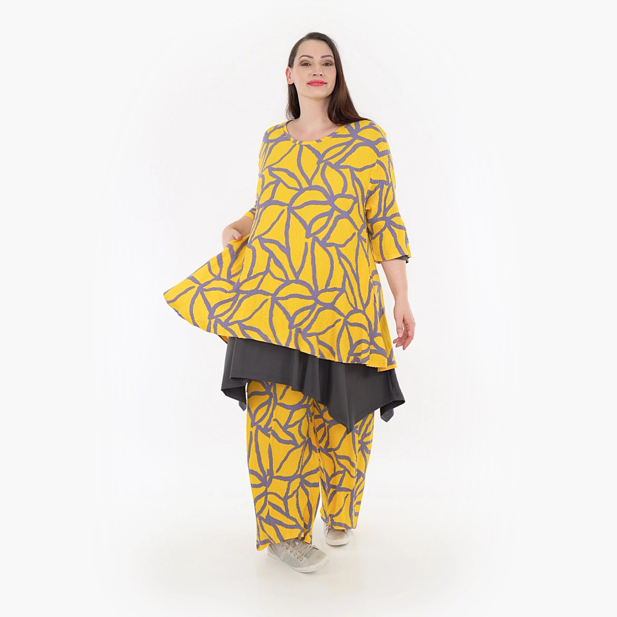 Shirt von AKH Fashion aus Viskose in Glocken-Form, ausgefallene Lagenlook Mode