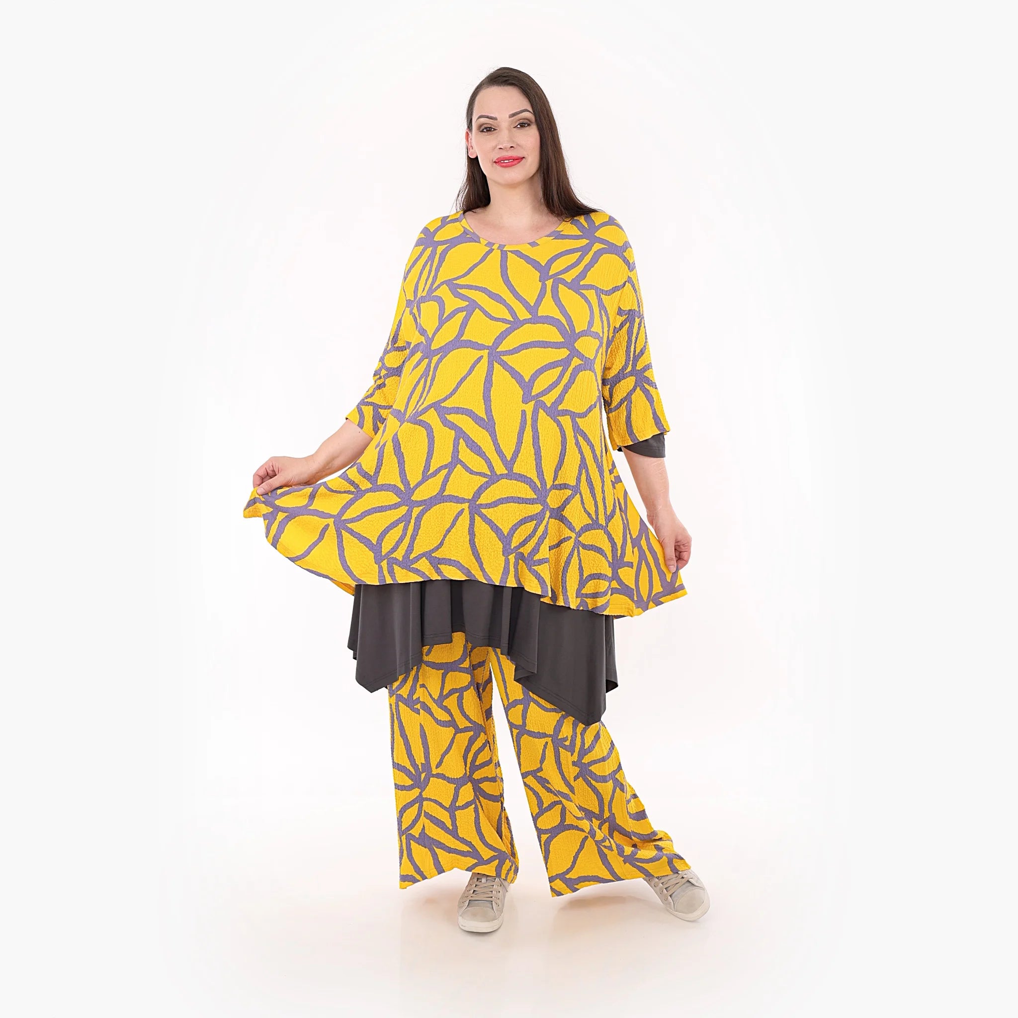 Shirt von AKH Fashion aus Viskose in Glocken-Form, ausgefallene Lagenlook Mode
