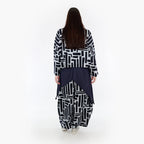  AKH Fashion Jacke in kastiger Form, aus Viskose, 1318.06929, Marine-Hellblau, Schick