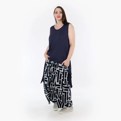  Ballonhose von AKH Fashion aus Viskose, 1318.08069, Marine-Hellblau, Schick, Modern