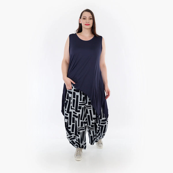  Ballonhose von AKH Fashion aus Viskose, 1318.08069, Marine-Hellblau, Schick, Modern