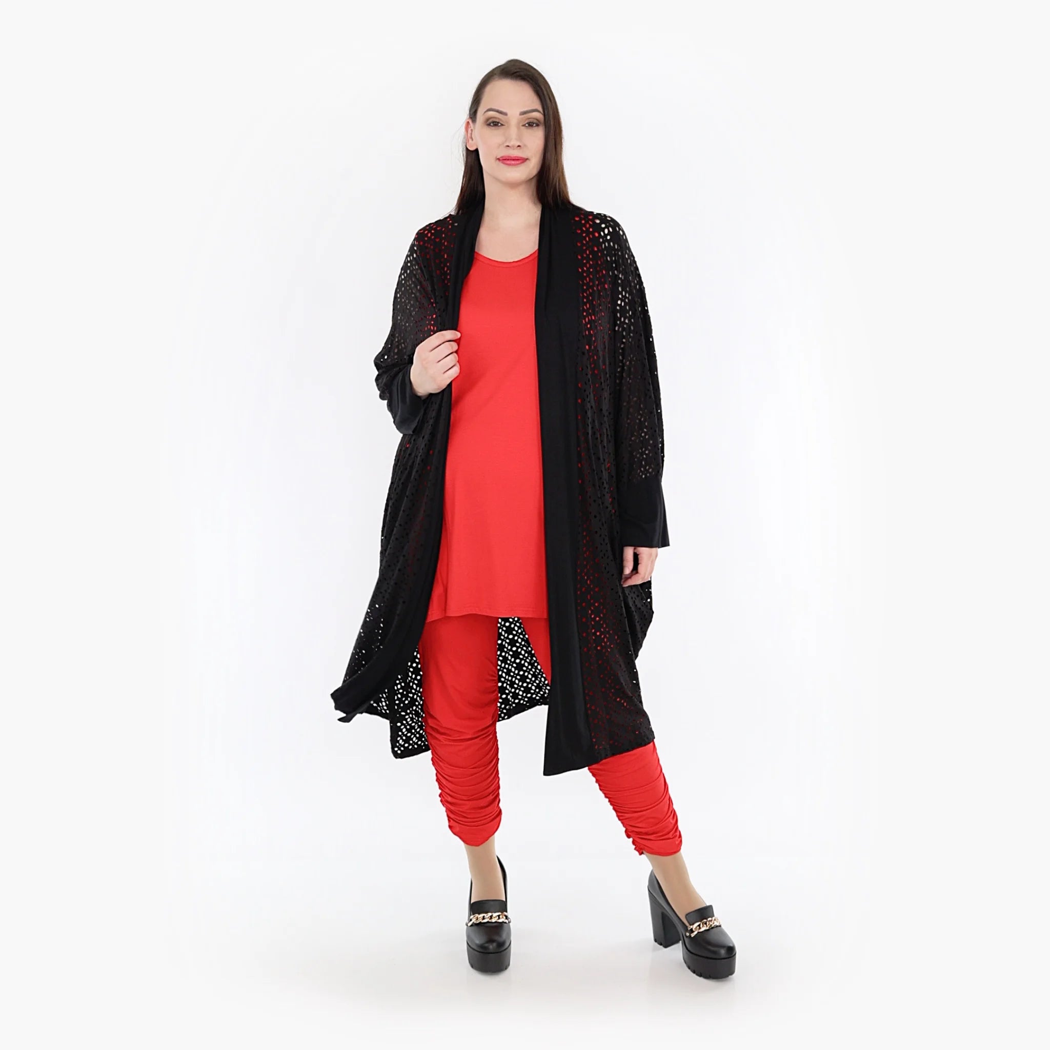 Jacke von AKH Fashion aus Viskose in gerader Form, ausgefallene Lagenlook Mode