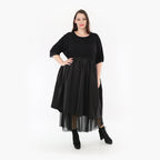  Ballonkleid von AKH Fashion aus Baumwolle, 1326.06967, Schwarz, Schick, Modern, Bequem