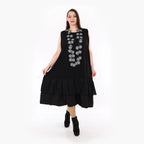  AKH Fashion Tunika in gerundeter Form, aus Baumwolle, 1326.06968, Schwarz, Schick, Modern
