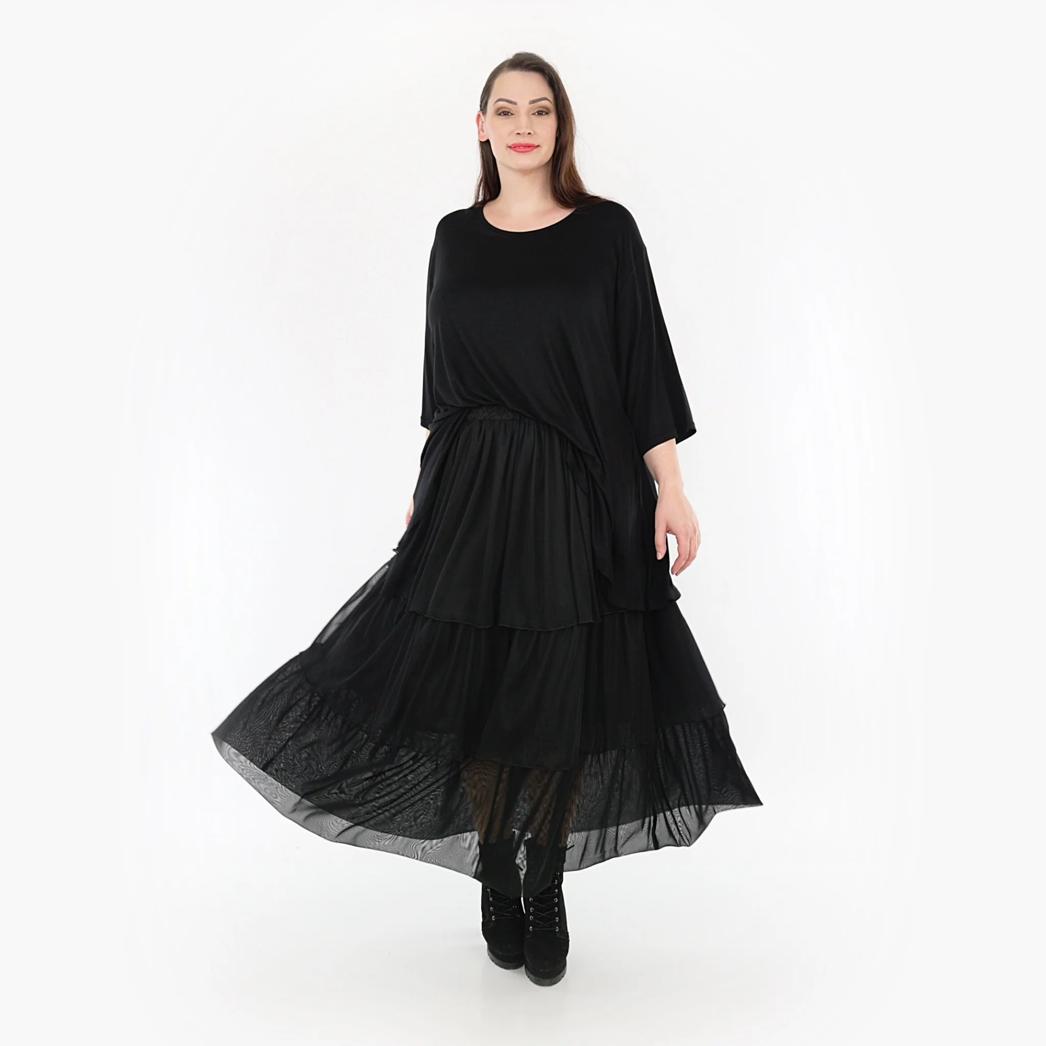  Ballonrock von AKH Fashion aus Baumwolle, 1326.06969, Schwarz, Schick, Modern, Bequem