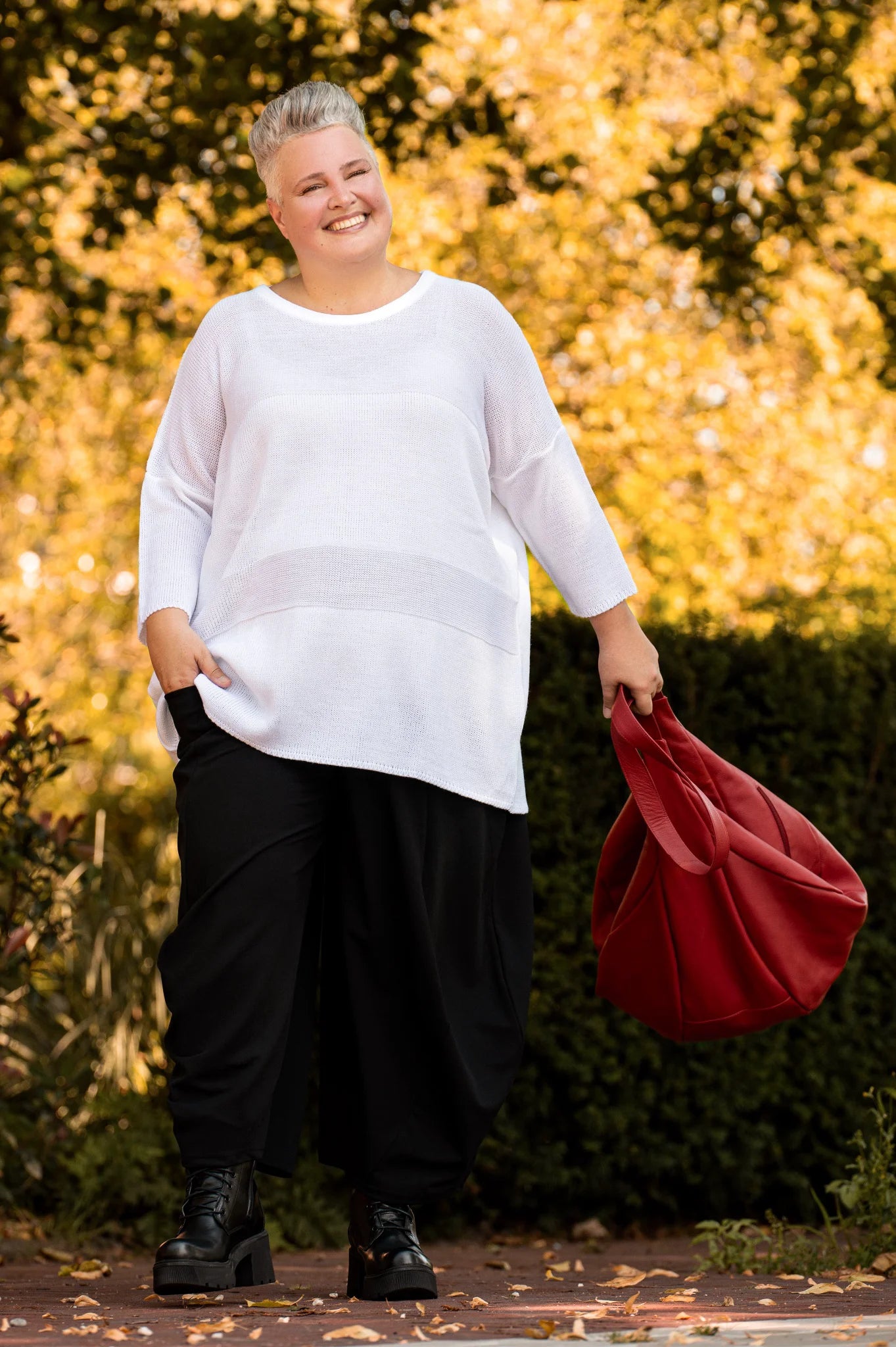  AKH Fashion Bigshirt in kastiger Form, aus Baumwolle, 1338.02417, Weiß, Schick, Modern