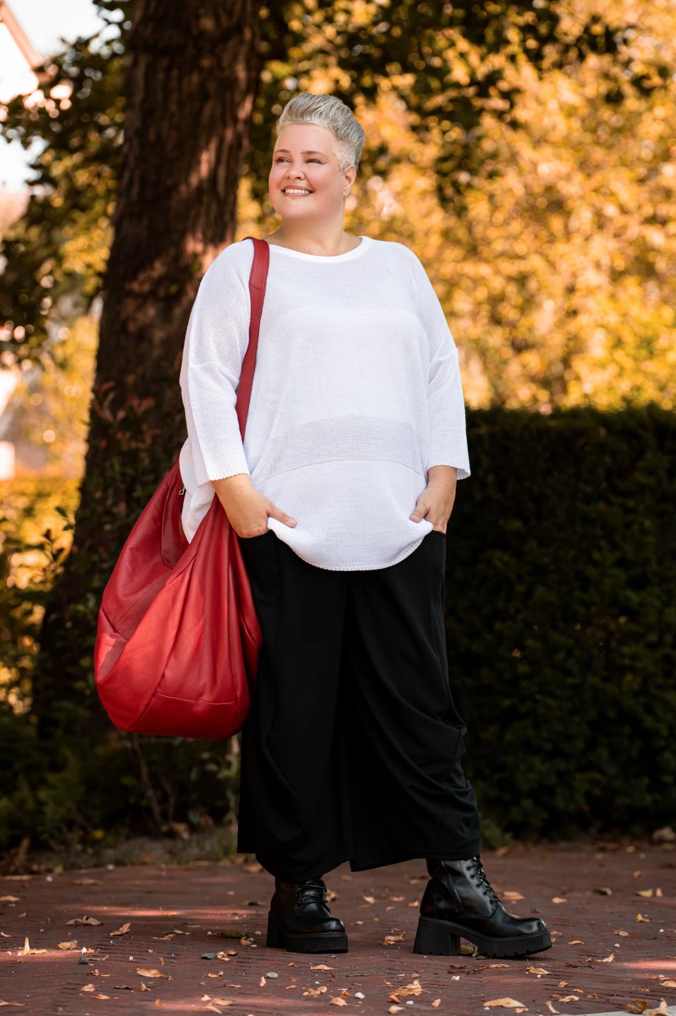  AKH Fashion Bigshirt in kastiger Form, aus Baumwolle, 1338.02417, Weiß, Schick, Modern