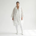 A-Form Mantel von H4 Fashion aus Polyamid, 8021, Ecru, Ausgefallen, Zeitlos, Schick