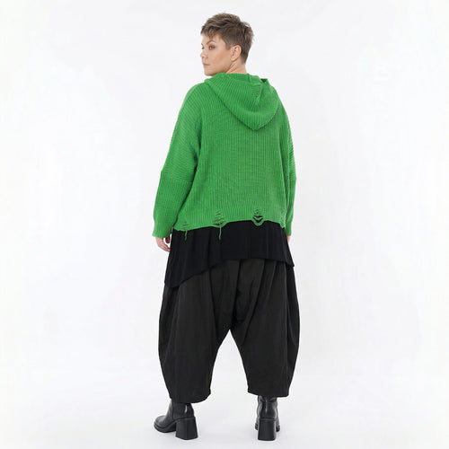 AKH Premium Bigshirt in kastiger Form, aus Baumwolle, P1032.2601, Apfelgrün, Ausgefallen