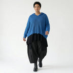 AKH Premium Bigshirt in kastiger Form, aus Baumwolle, P1032.2601, JeansBlau, Ausgefallen