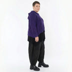 AKH Premium Bigshirt in kastiger Form, aus Baumwolle, P1032.2601, Lila, Ausgefallen, Zeitlos