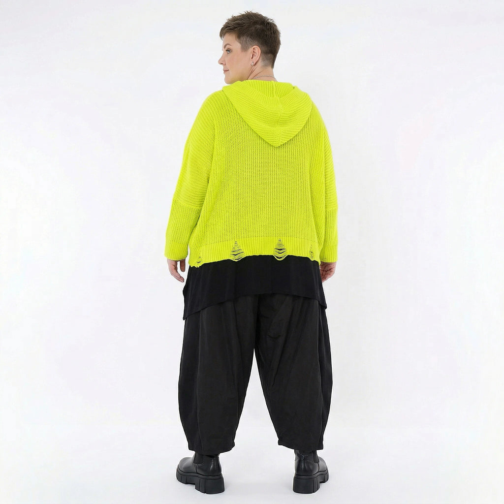 AKH Premium Bigshirt in kastiger Form, aus Baumwolle, P1032.2601, NeonGelb, Ausgefallen