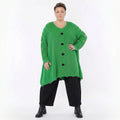 A-Form Bigshirt von AKH Premium aus Baumwolle, P1032.2603, Apfelgrün, Ausgefallen, Zeitlos