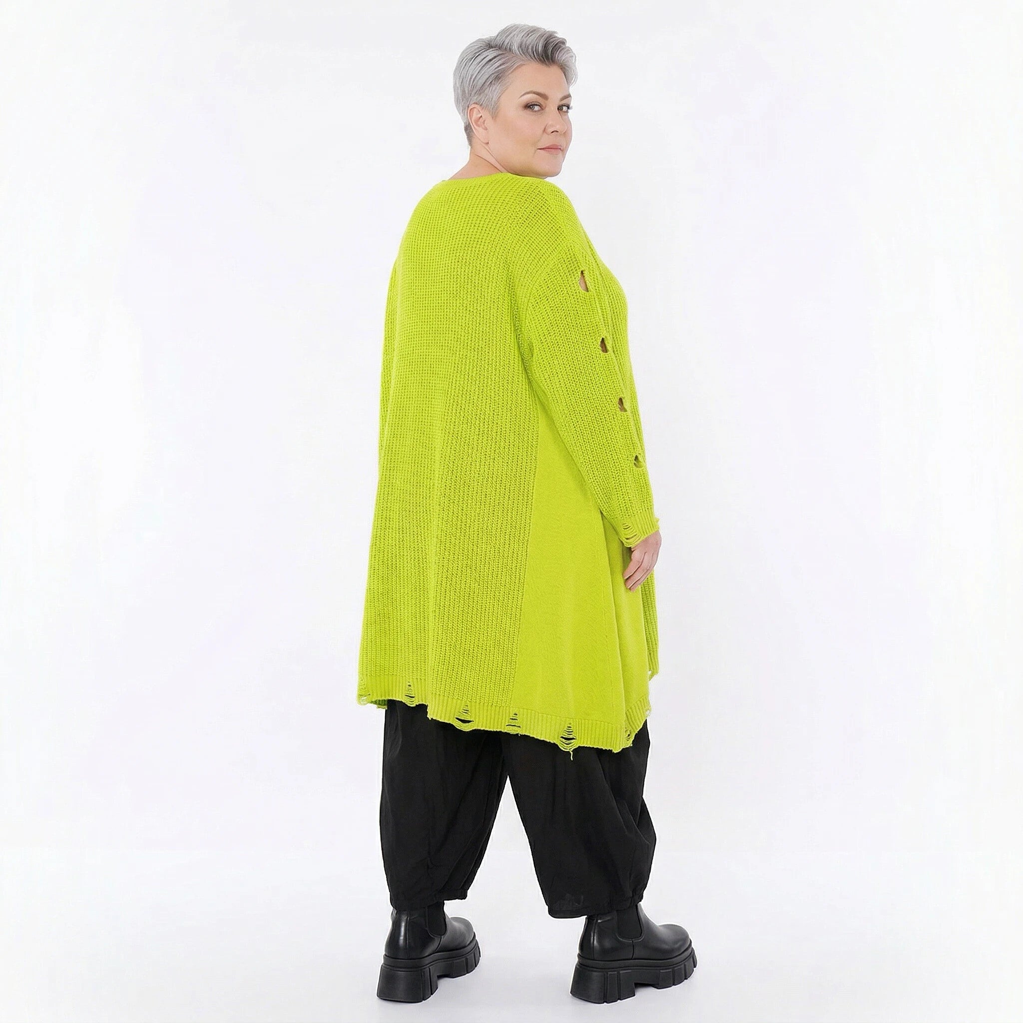 A-Form Bigshirt von AKH Premium aus Baumwolle, P1032.2603, NeonGelb, Ausgefallen, Zeitlos