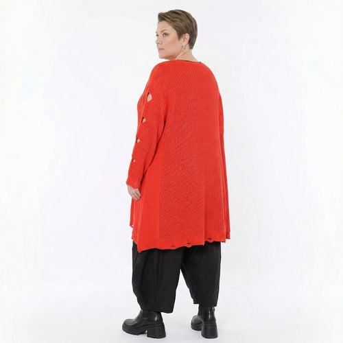 A-Form Bigshirt von AKH Premium aus Baumwolle, P1032.2603, Orange, Ausgefallen, Zeitlos