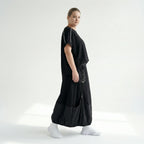 Oversize-Bluse Damen Maxlive Schwarz mit Paspel | EU 38 bis 62 | Lagenlook, Avantgarde, elastisch, Made in Turkey