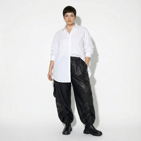 Ballonhose von AKH Premium aus Materialmix, P1027.7181, Schwarz, Ausgefallen, Zeitlos