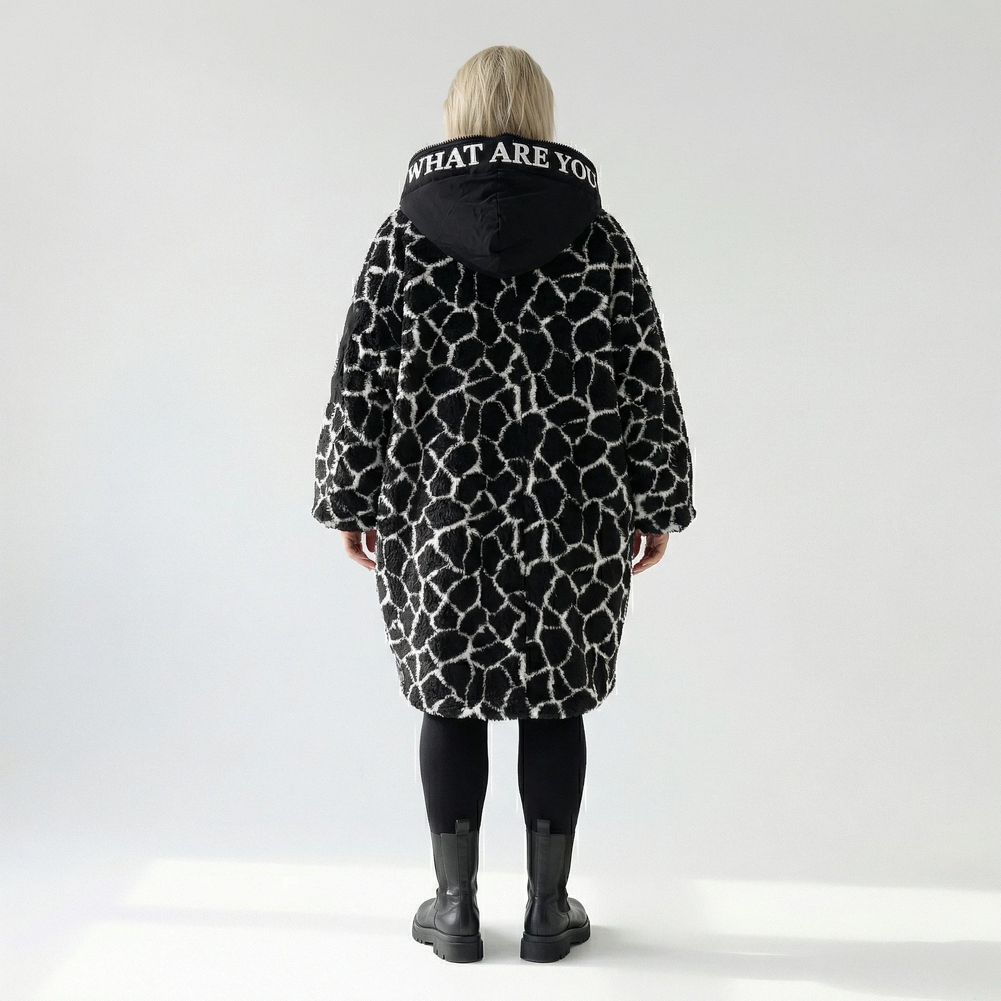  Ballon Jacke von H4 Fashion aus Polyamid, 2366, Schwarz, Animal, Ausgefallen, Zeitlos