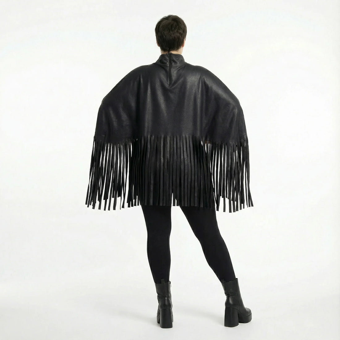  AKH Premium Bigshirt in kastiger Form, aus Materialmix, P1027.7182, Schwarz, Ausgefallen