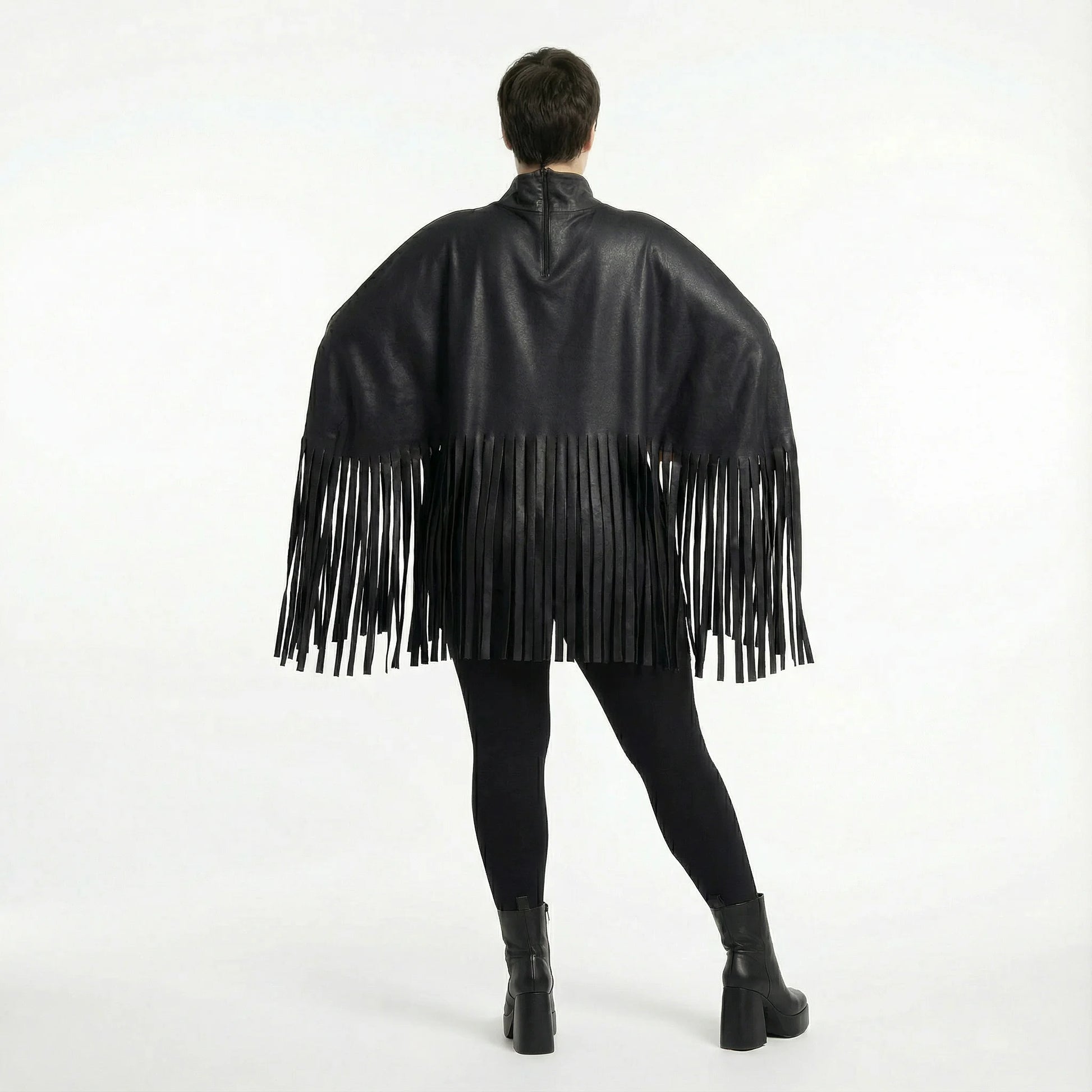  AKH Premium Bigshirt in kastiger Form, aus Materialmix, P1027.7182, Schwarz, Ausgefallen