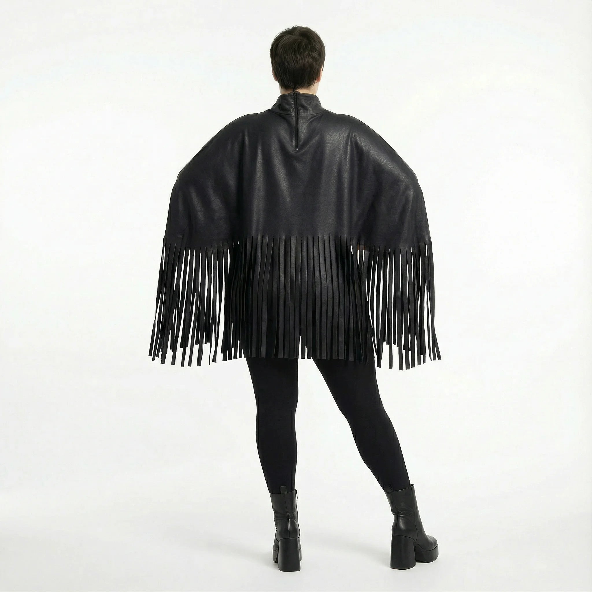  AKH Premium Bigshirt in kastiger Form, aus Materialmix, P1027.7182, Schwarz, Ausgefallen