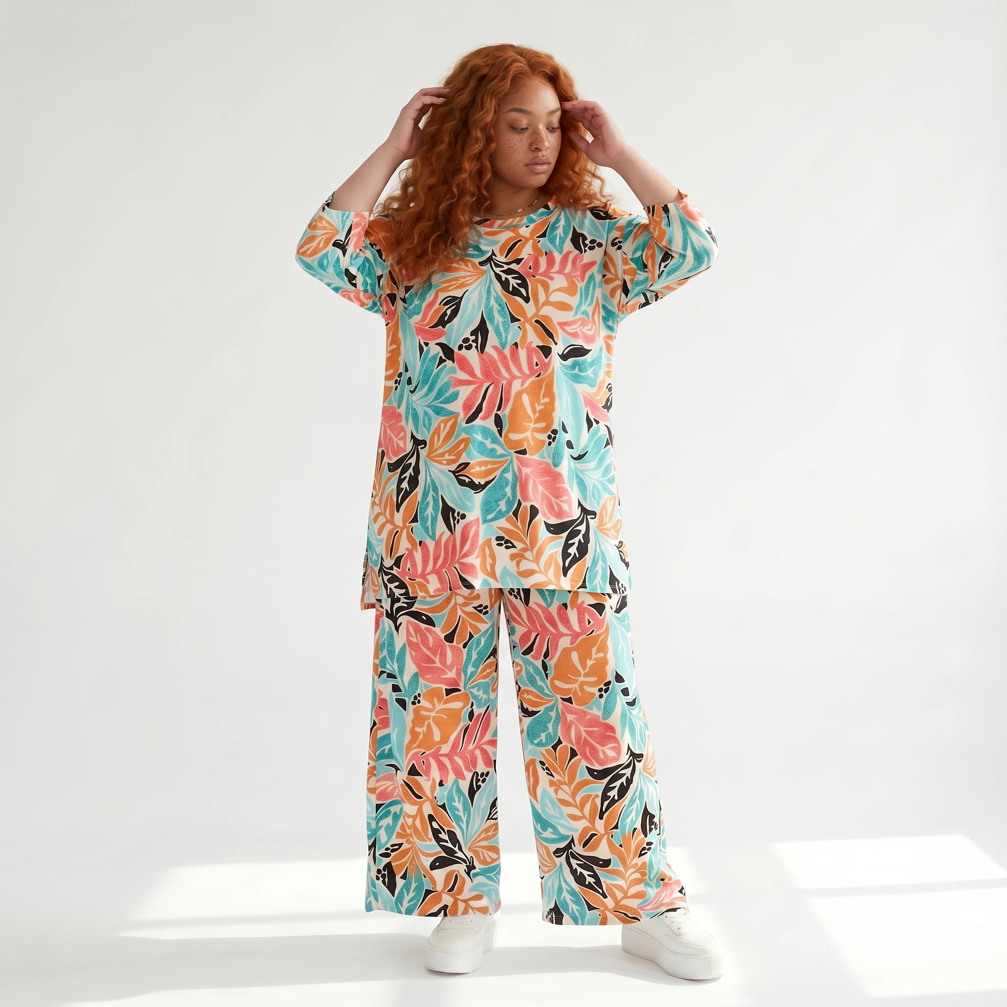 Zeitlos elegantes Lagenlook Oversize Shirt in schmeichelnder A-Form, weich fließend, Mehrfarbig