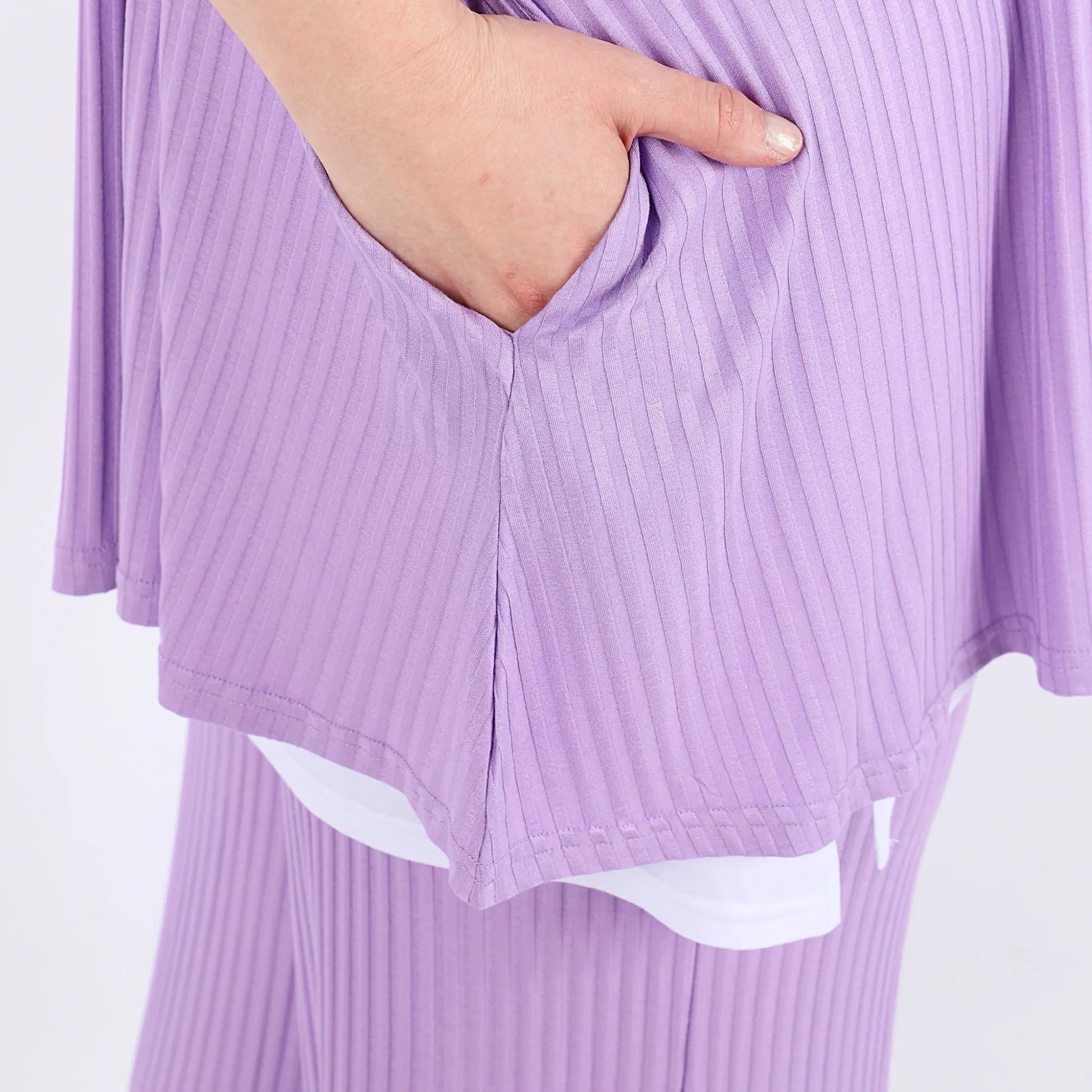  Papita Bigshirt in Glocken-Form, aus Viskose, 6936, Lavender, Schick, Modern, Bequem, Schick