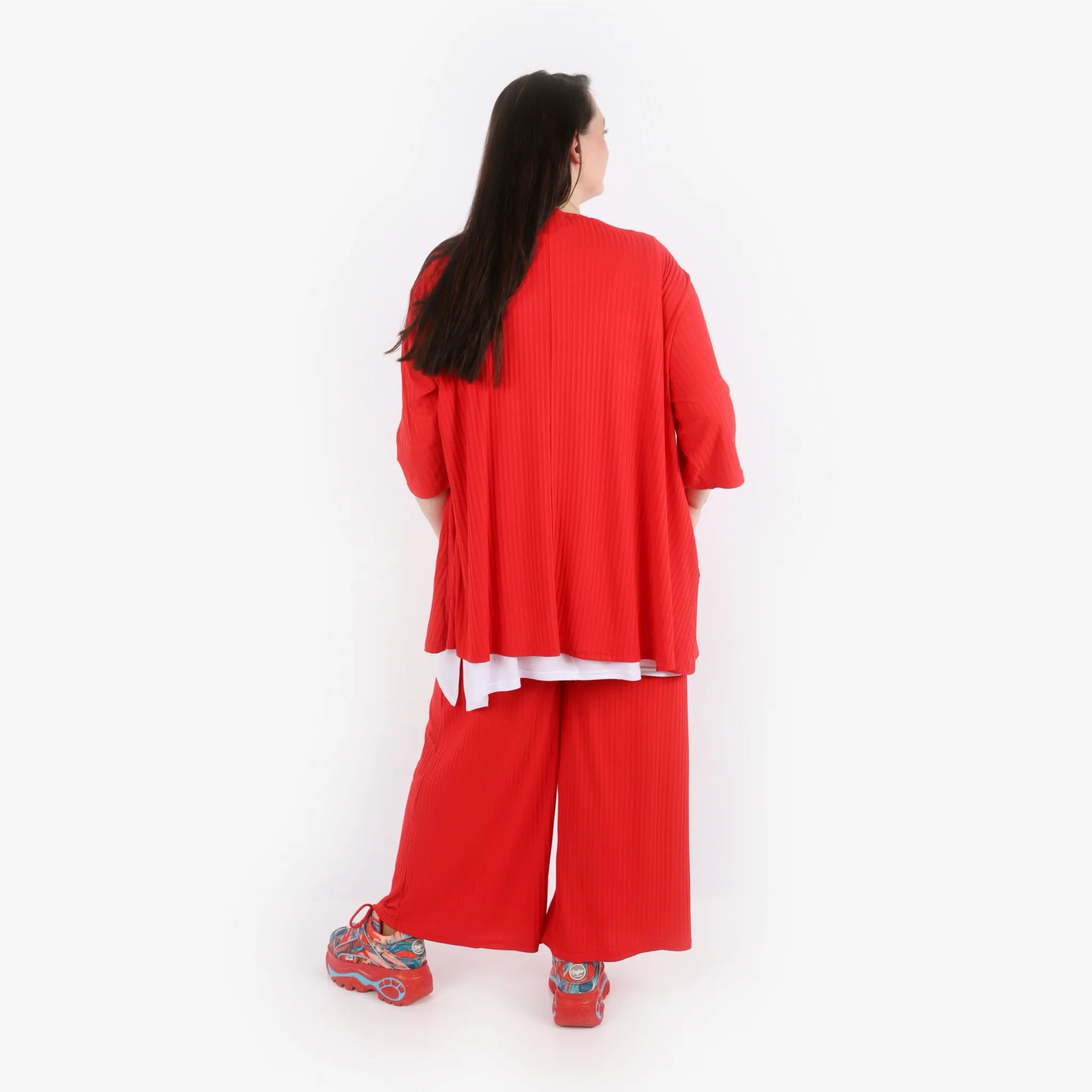  Papita Hose in gerader Form, aus Viskose, 6937, Rubinen Rot, Schick, Modern, Bequem