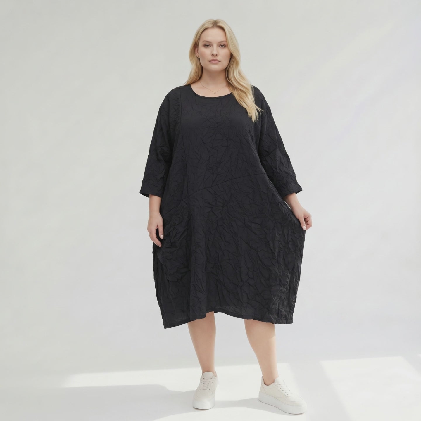 Elegante Oversize Tunika mit modernem Lagenlook und zeitloser Leichtigkeit aus Viskose, Creme