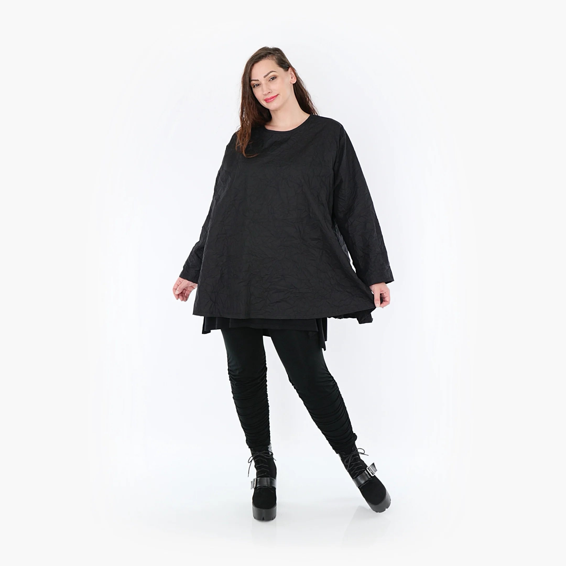 A-Form Shirt von AKH Fashion aus Viskose, ausgefallene, zeitlose Lagenlook Mode