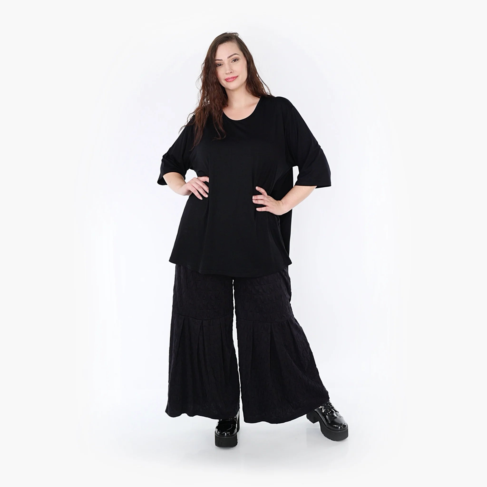 Ballonhose von AKH Fashion aus Viskose, 1341.06974, Schwarz, Unifarben, Schick, Modern