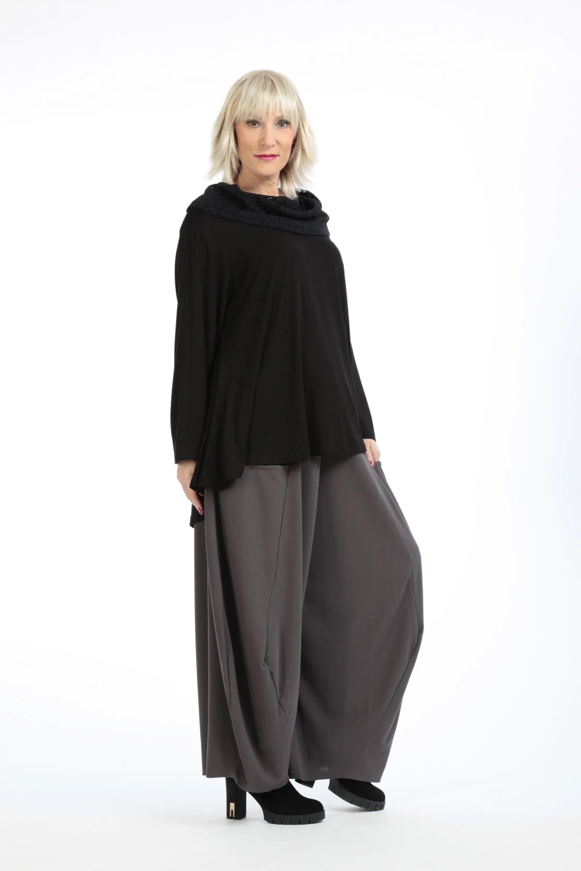  A-Form Shirt von AKH Fashion aus Viskose, 1195.01950, Schwarz, Schick, Modern, Bequem