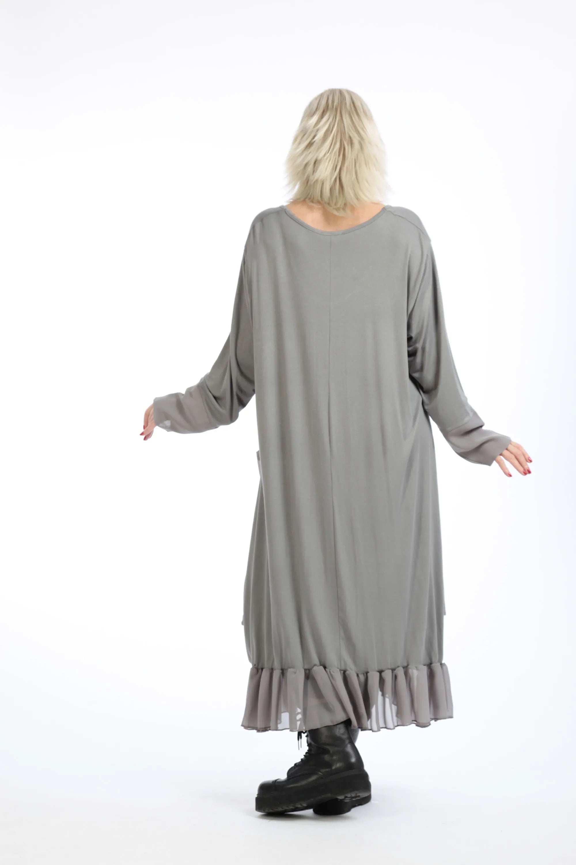  A-Form Kleid von AKH Fashion aus Viskose, 1197.05909, Grau, Schick, Modern, Bequem