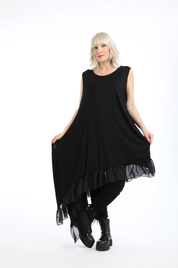  Tunika von AKH Fashion aus Viskose in asymmetrischer Form, 1197.06874, Schwarz, Schick