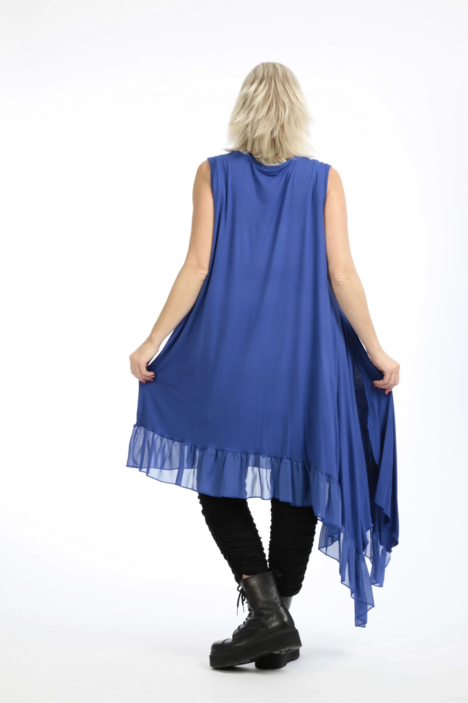  Tunika von AKH Fashion aus Viskose in asymmetrischer Form, 1197.06874, Blau, Ausgefallen