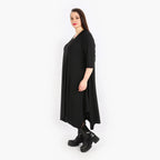  A-Form Kleid von AKH Fashion aus Materialmix, 1313.5927A, Schwarz, Schick, Modern, Bequem