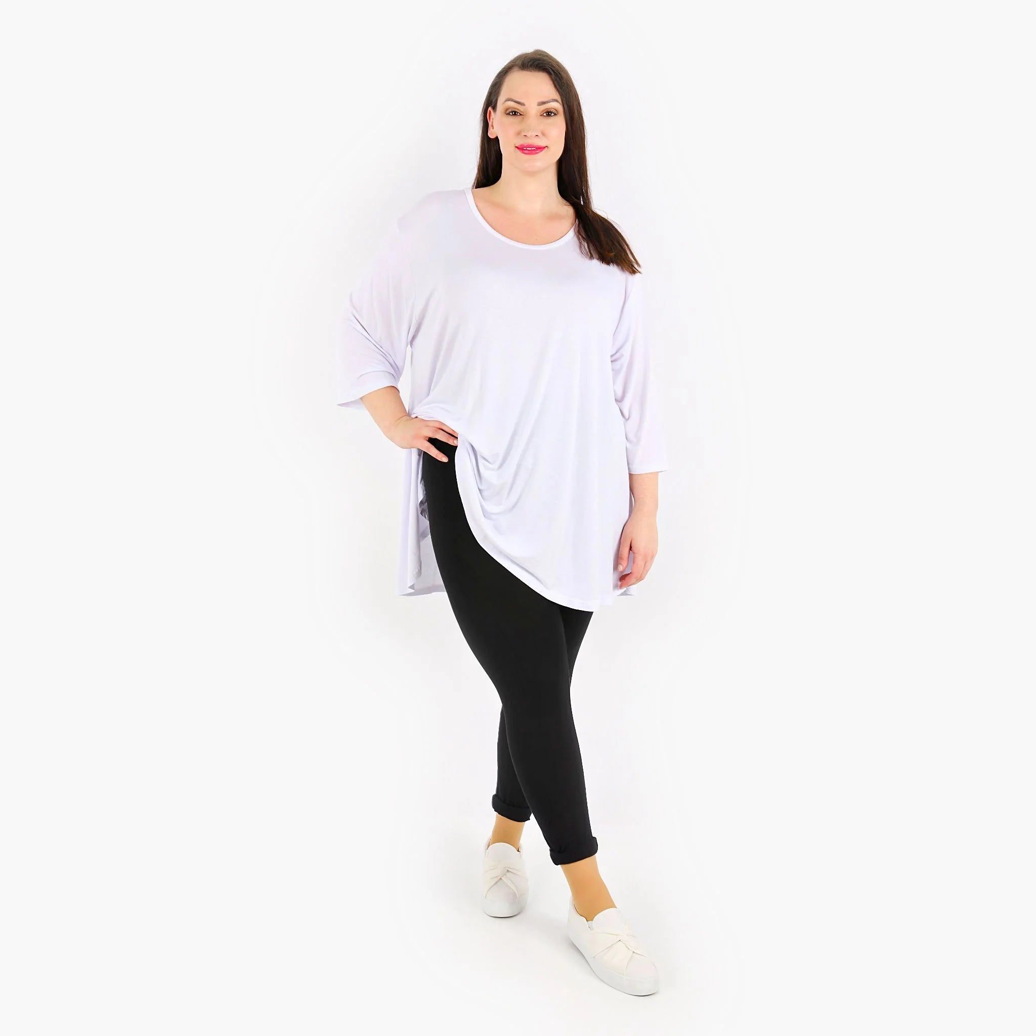  AKH Fashion Leggings in gerader Form, aus Viskose, 1233.0P100, Schwarz, Ausgefallen