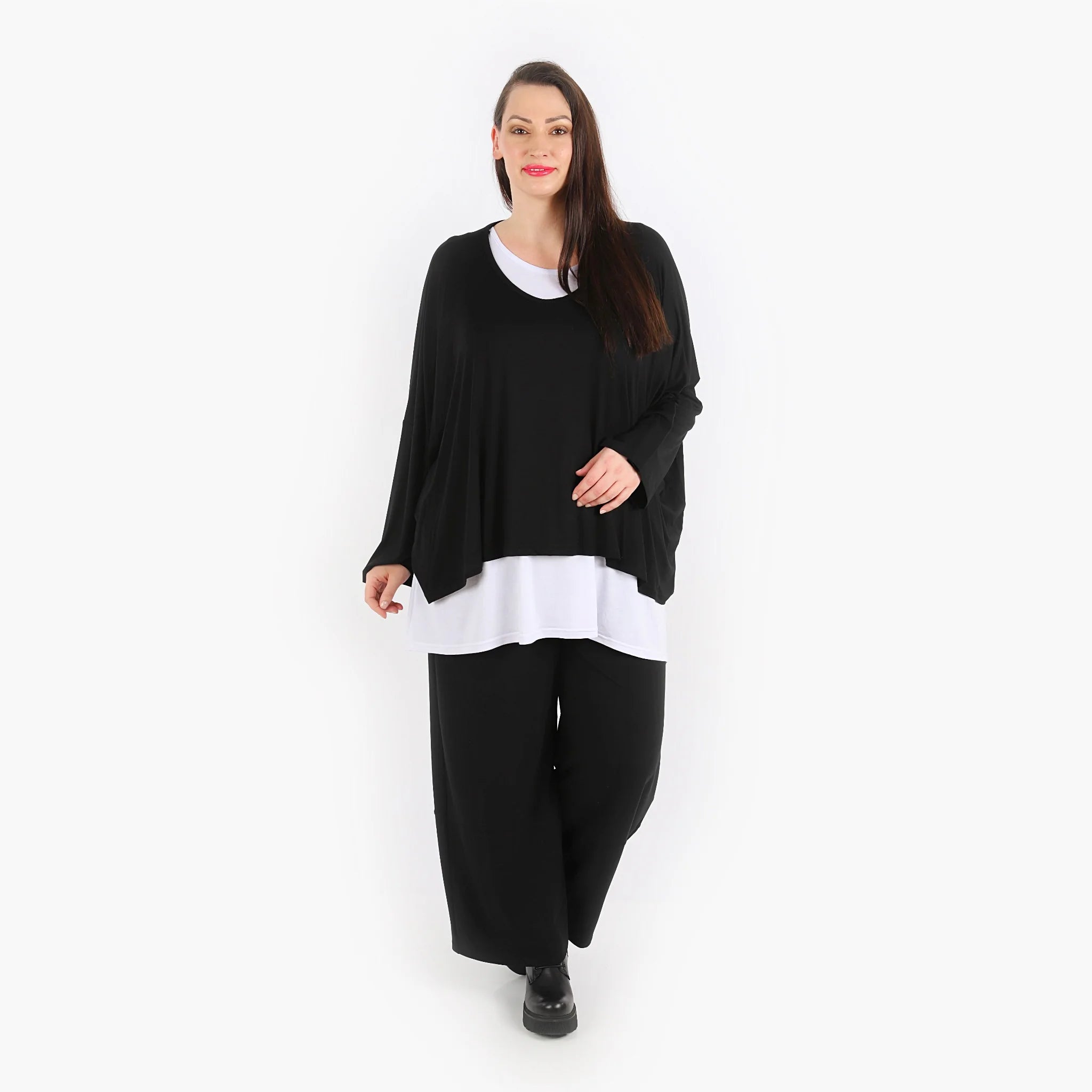  AKH Fashion Hose in gerader Form, aus Viskose, 1312.00122, Schwarz, Schick, Modern, Bequem