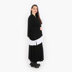  AKH Fashion Rock in gerundeter Form, aus Viskose, 1312.00136, Schwarz, Schick, Modern